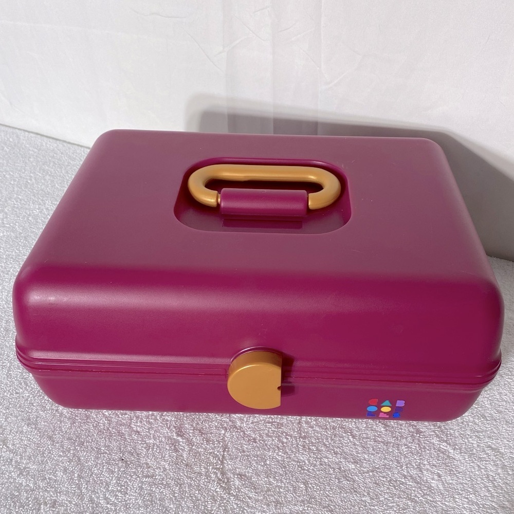 Vintage Caboodles Pink Plastic Makeup Storage Tackle Box